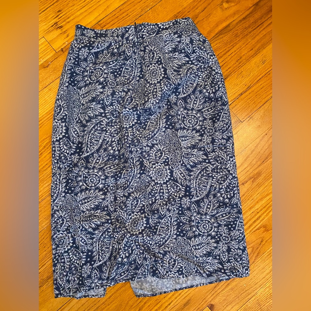 Madewell cotton skirt with paisley print